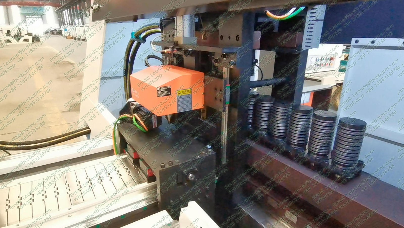 Heavy duty pneumatic marking machine for busbar processing