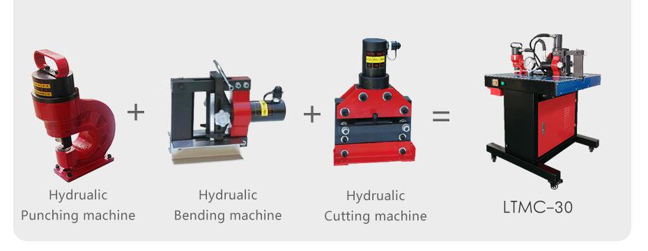 Portable hydraulic busbar tools set