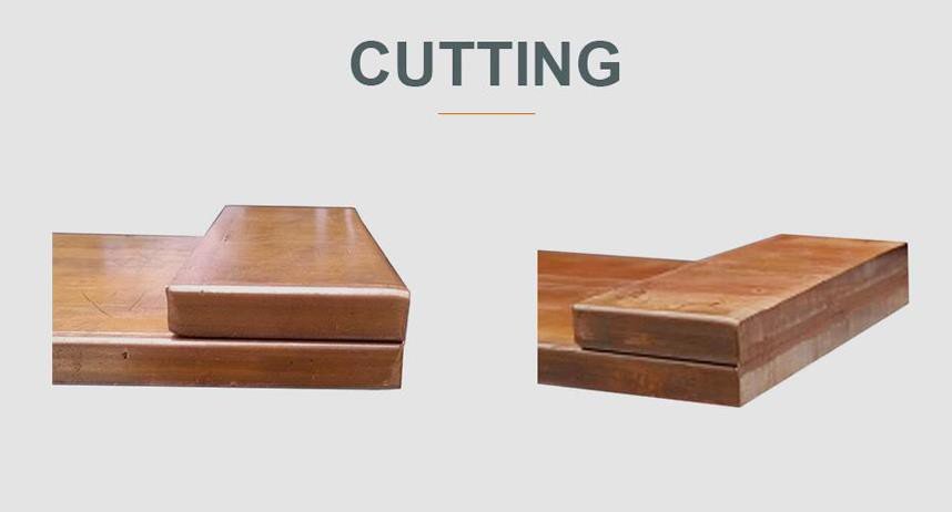 Cutting surface of copper busbar