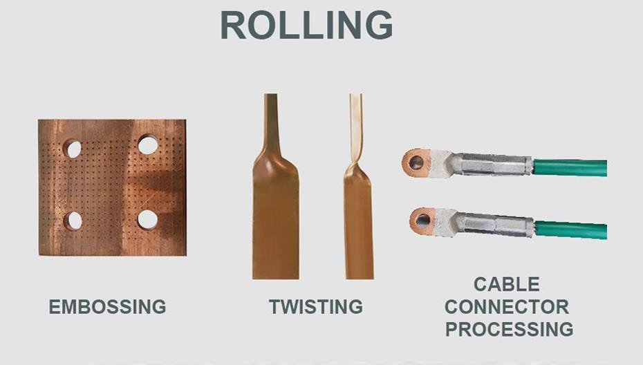 Busbar twisting and embossing