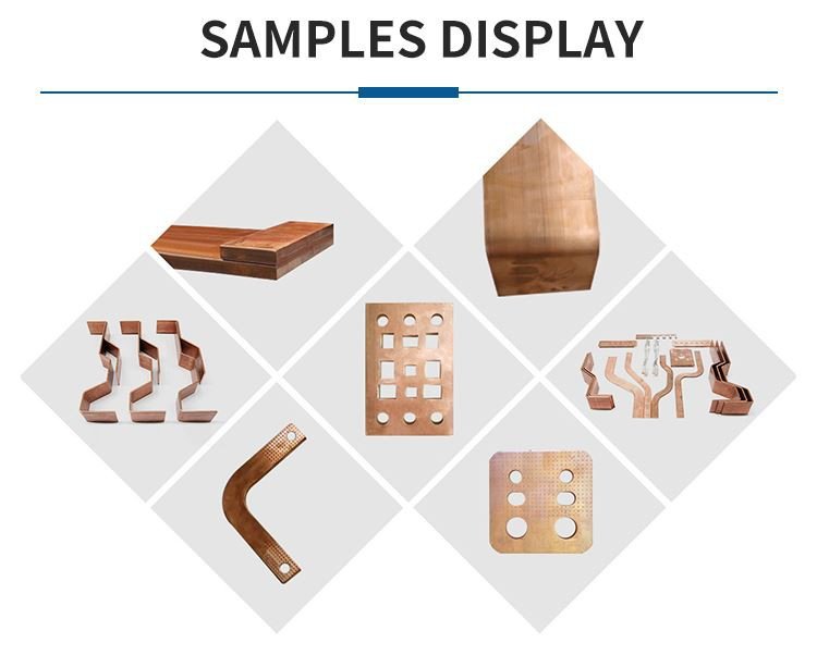 Copper busbar bending punching cutting samples