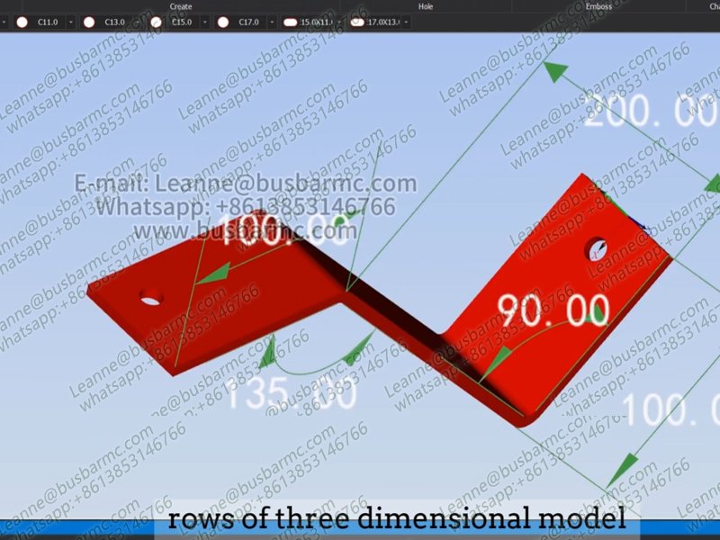 Busbar bending software interface